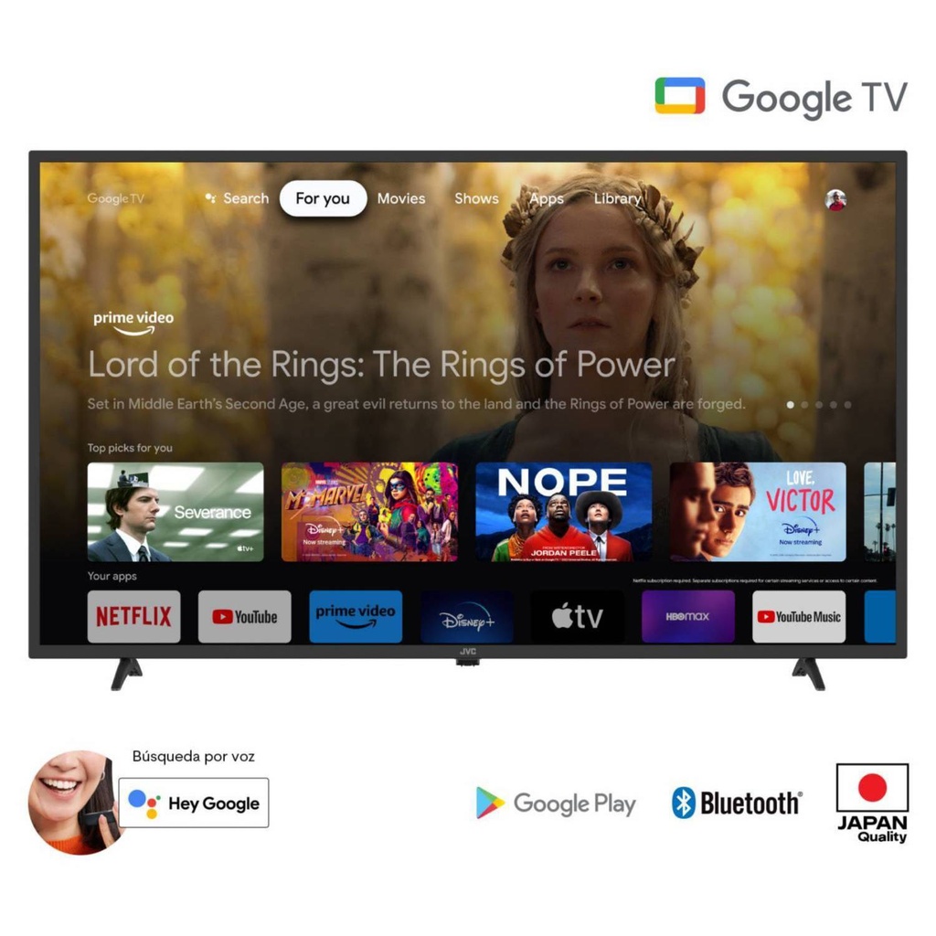 Televisor Led JVC Smart TV google tv 43" LT43KB338 FHD