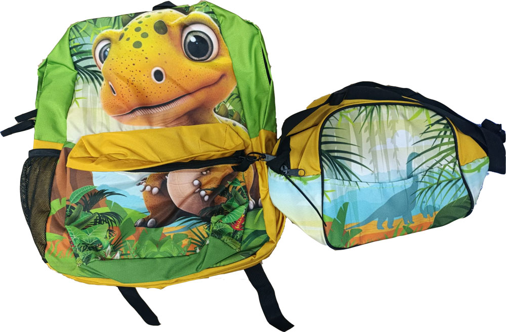 Mochila epson dinosaurio amarillo