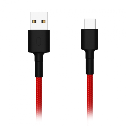 Cable xiaomi mi braided usb type-c cable 100cm red