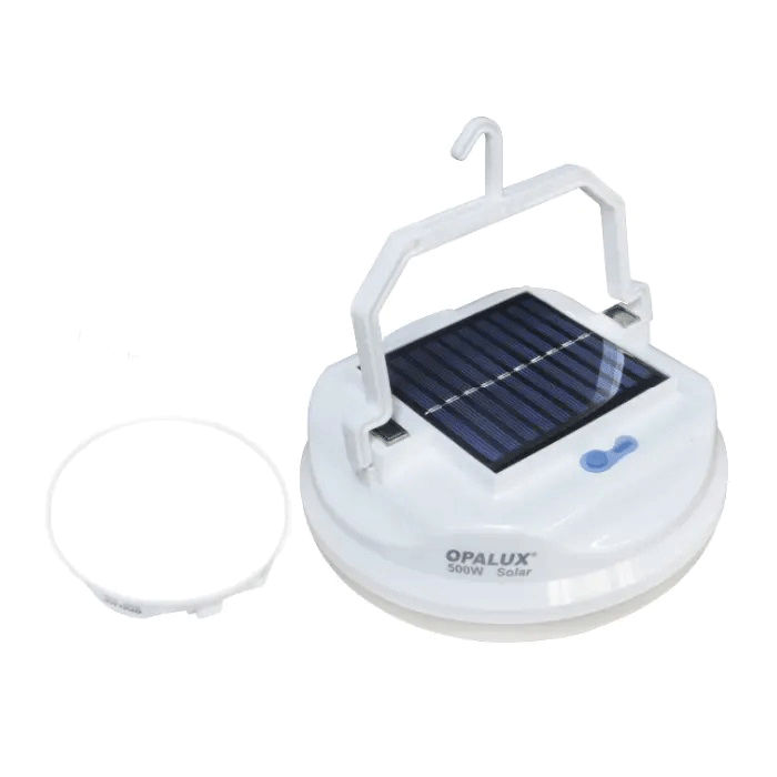Lampara tipo Foco Opalux Lighting 90 led Portatil Recargable (carga con panel solar) op-fd500w 3 intensidades/ iman /colgador