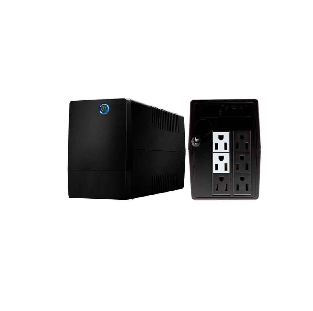 Ups INS ininterrumpible 725va / 6 tomas negro