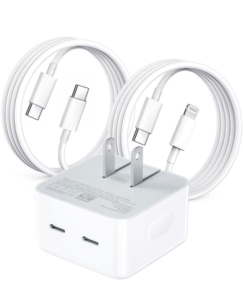 Cargador iph completo tipo c a lightning 25w en caja KD2413-CG00081