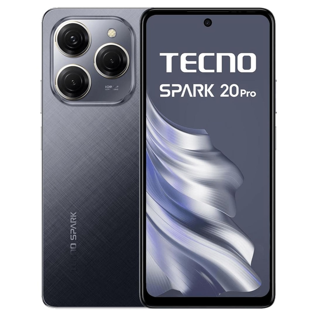 L_  Telefono Tecno Spark 20 Pro (KJ6) ds 16gb (8+8gb) + 256gb moonlit Black