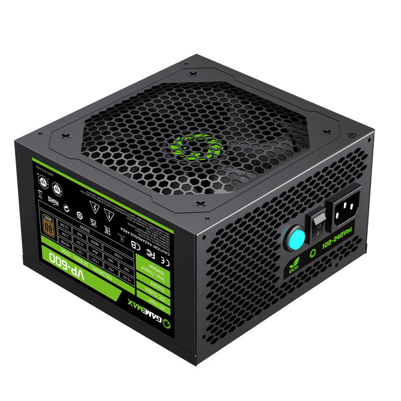 FUENTE DE PODER GAMEMAX VP-600 80P APFC 600W/100-240V NEGRO