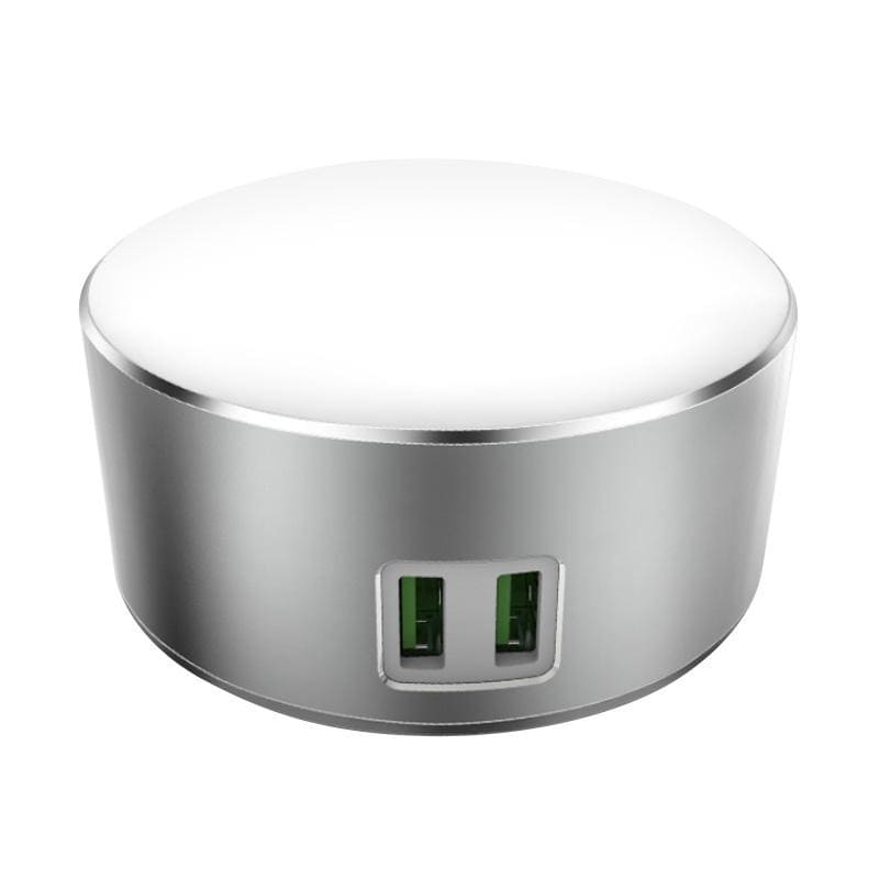 CARGADOR DE PARED LDNIO A2208 CON DOS USB Y LUZ LED
