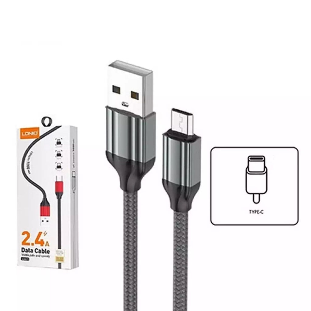 Cable de datos usb LDNIO LS-432 2mt tipo-c