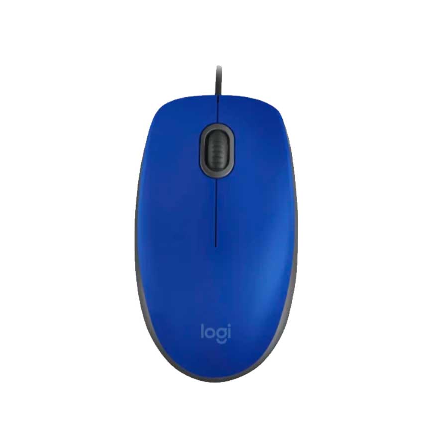 Mouse logitech alámbrico m110 usb azul