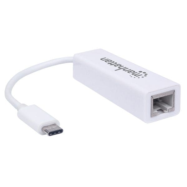 ADAPTADOR MANHATTAN USB-C A RJ45 10/100/1000 BLANCO 507585