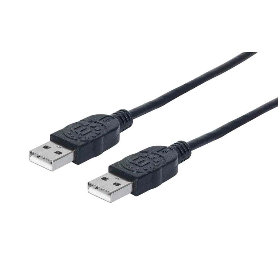 Cable usb 2.0 manhattan blindado am-am 0.5m negro 353885