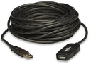 cable de extension activa manhattan usb 2.0 blindado am-ah 10m negro 150248