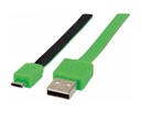 CABLE DE DATOS MANHATTAN MICRO USB NEGRO/VERDE 391351