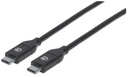 CABLE DE DATOS MANHATTAN USB 2.0 TIPO C 2M NEGRO 354875