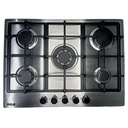 Encimera a gas RCA 5 Quemadores XFS7500-B2 Inox Triple Corona Negro