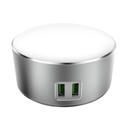 CARGADOR DE PARED LDNIO A2208 CON DOS USB Y LUZ LED