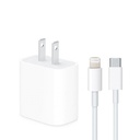 CARGADOR APPLE CUBO+CABLE HC BLANCO