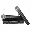 Micrófono SM58 inalámbrico VHF con base doble de 110V RE2401-MF30048