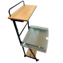 MESA PARA PC DE VIDRIO VANTEC 3 PISOS SQ-GLASS698B AMARILLO